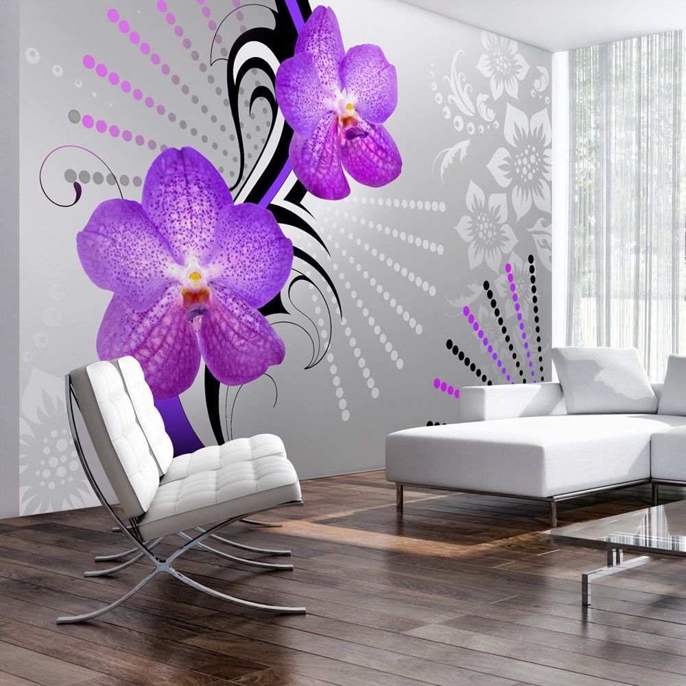 marque generique - 400x280 Papier peint Orchidées Fleurs sublime Purple vibrations - Papier peint