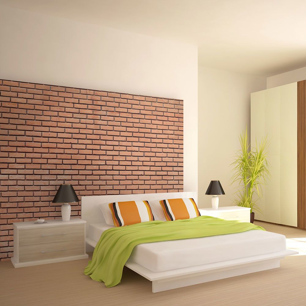 Bimago - Papier peint | Mur en brique orange | 400x309 | Fonds et Dessins | Brique | - Papier peint
