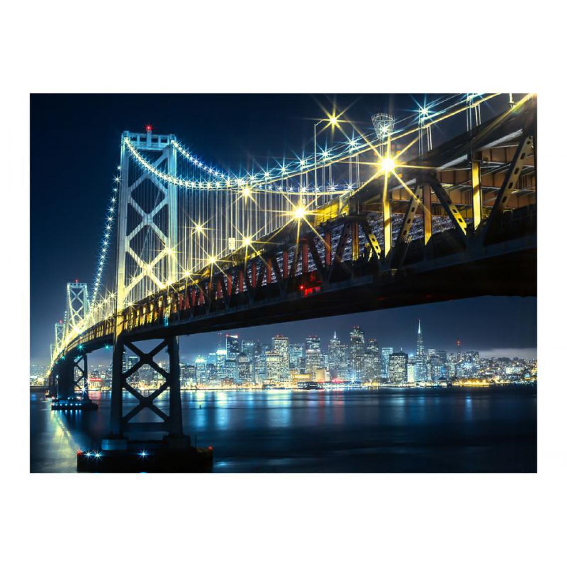 Artgeist - Papier peint - Bay Bridge at night .Taille : 300x231 - Papier peint