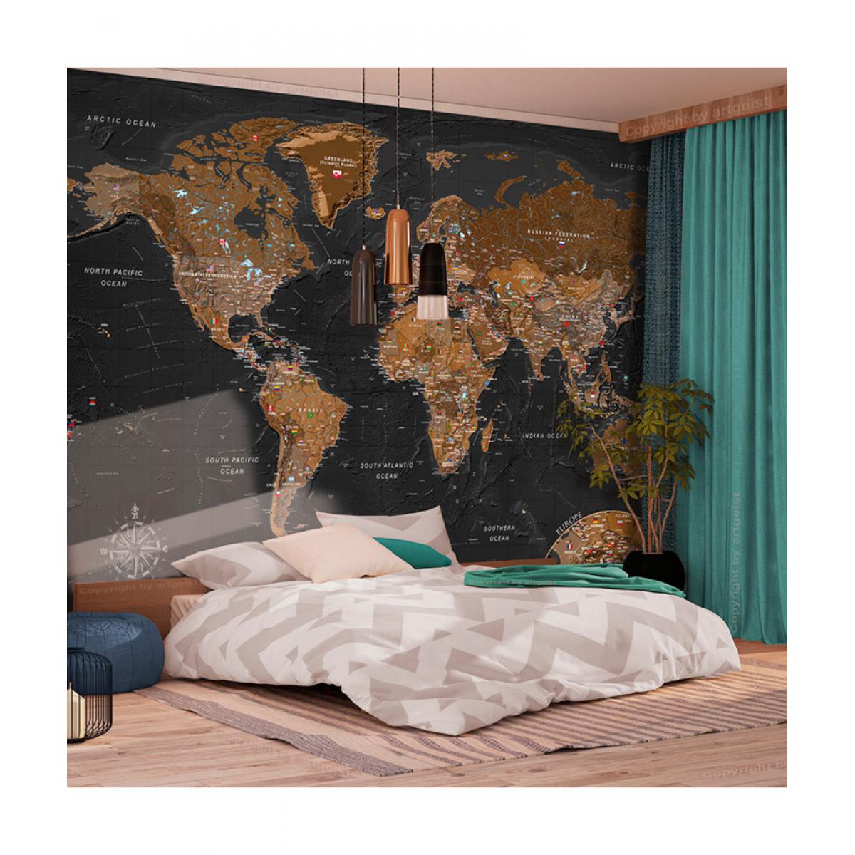 Artgeist - Papier peint - World: Stylish Map 150x105 - Papier peint