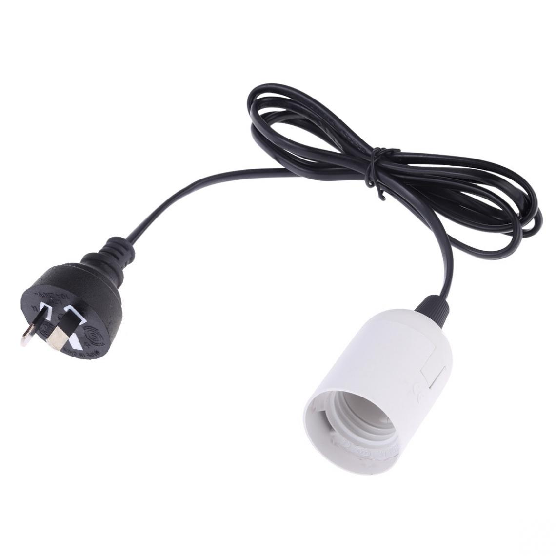 Wewoo - E27 Wire Cap Support de lampe Chandelier Prise de courant avec rallonge de 1,2 mPrise AU Blanc - Douilles électriques