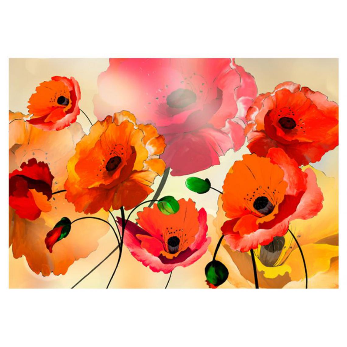 Artgeist - Papier peint - Velvet Poppies .Taille : 200x140 - Papier peint