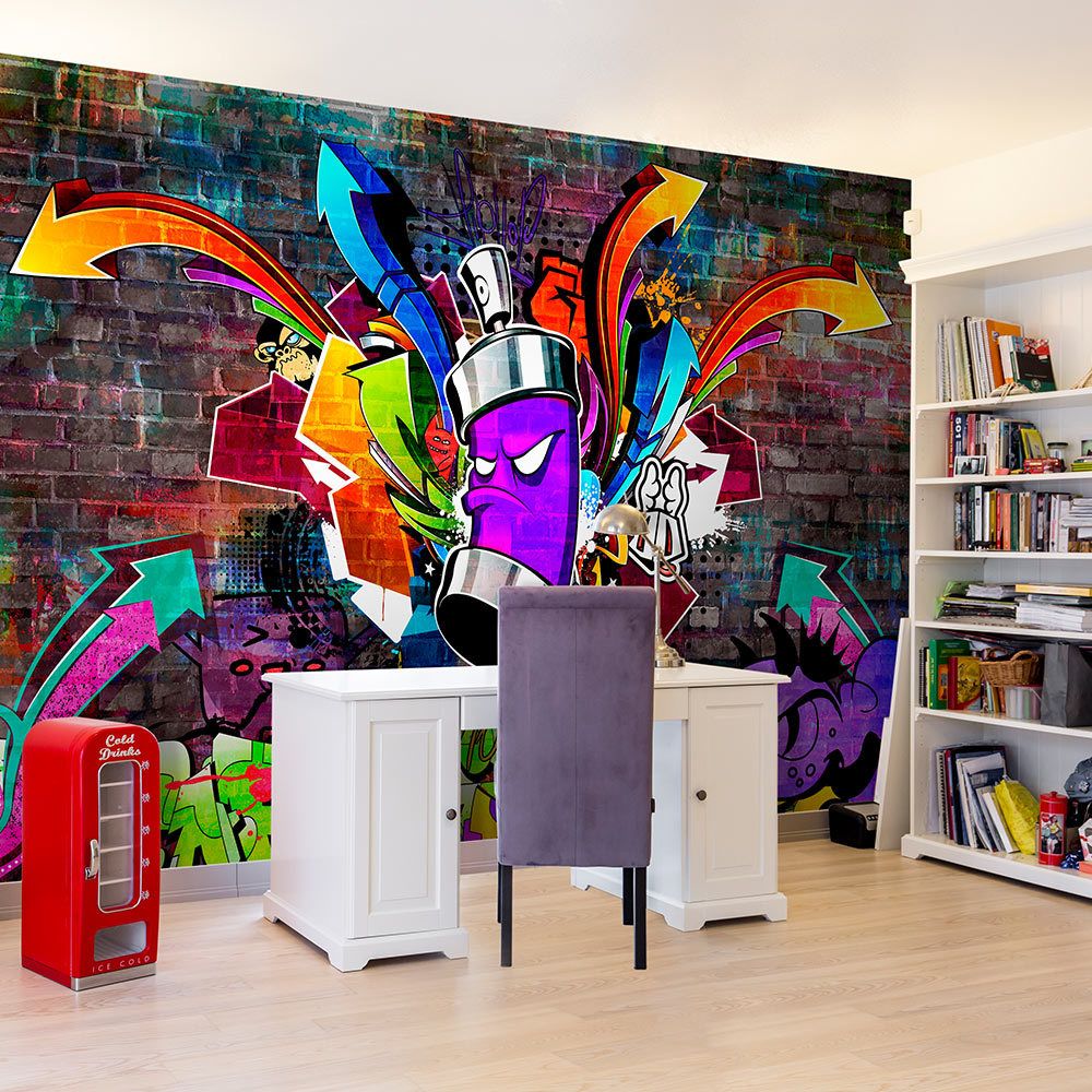 Bimago - Papier peint - Graffiti: Colourful attack - Décoration, image, art | Street art | - Papier peint