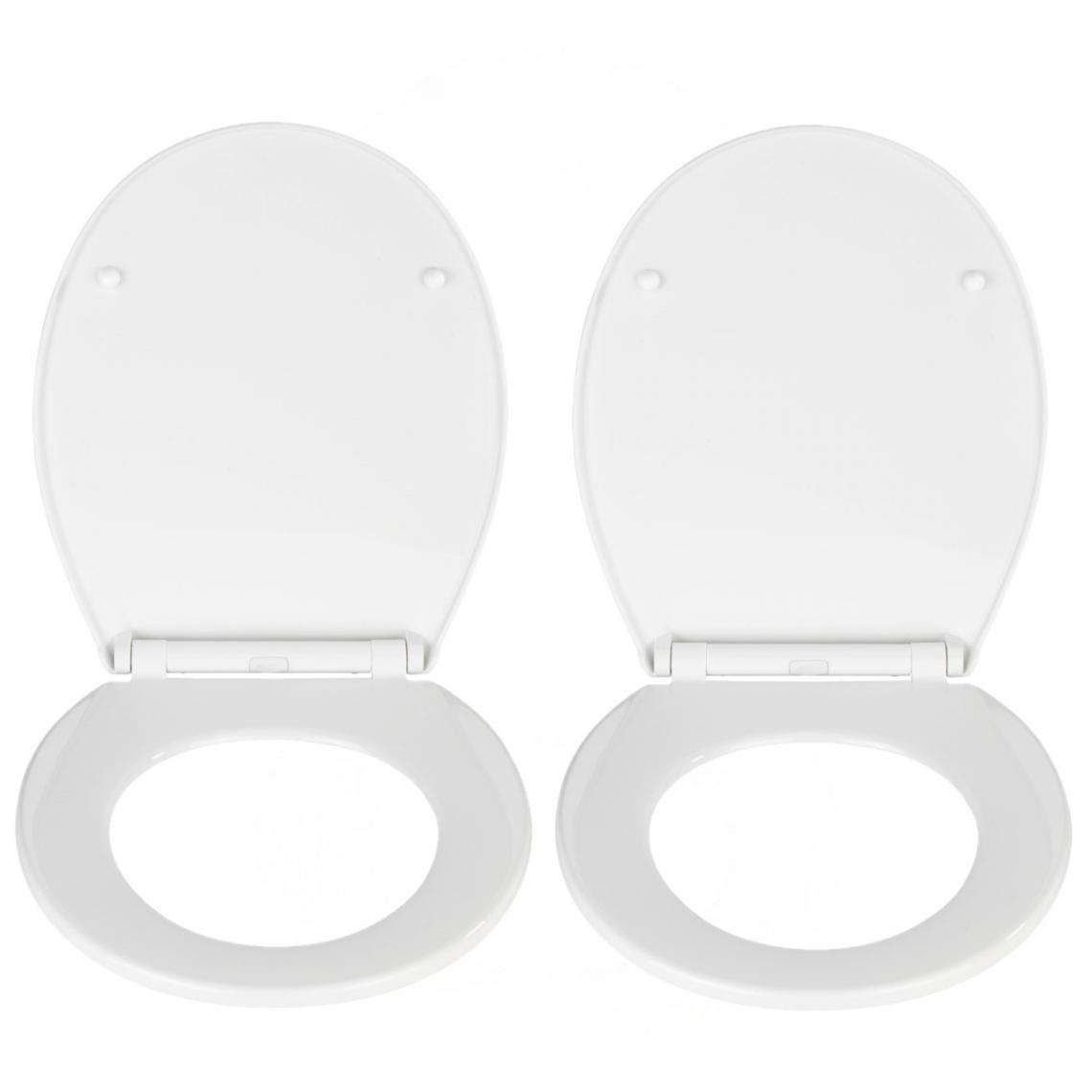 Wenko - 2 x Abattant WC Premium Kos - Blanc - Abattant WC