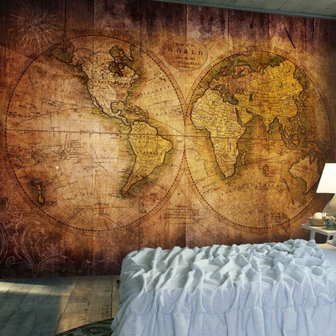 Artgeist - Papier peint - World on old map .Taille : 350x245 - Papier peint