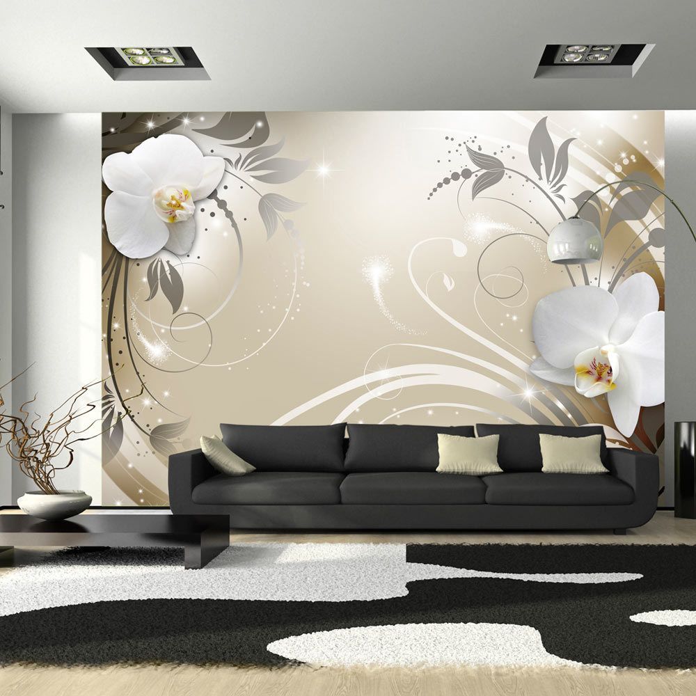 marque generique - 300x210 Papier peint Orchidées Fleurs Admirable Gold dance - Papier peint