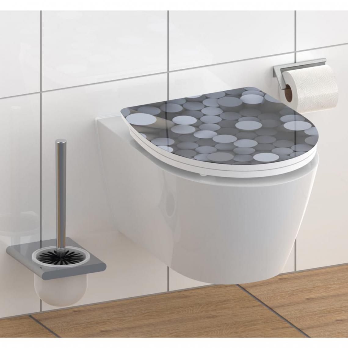 Schutte - SCHÜTTE Siège de toilette avec fermeture en douceur ROUND DIPS - Abattant WC
