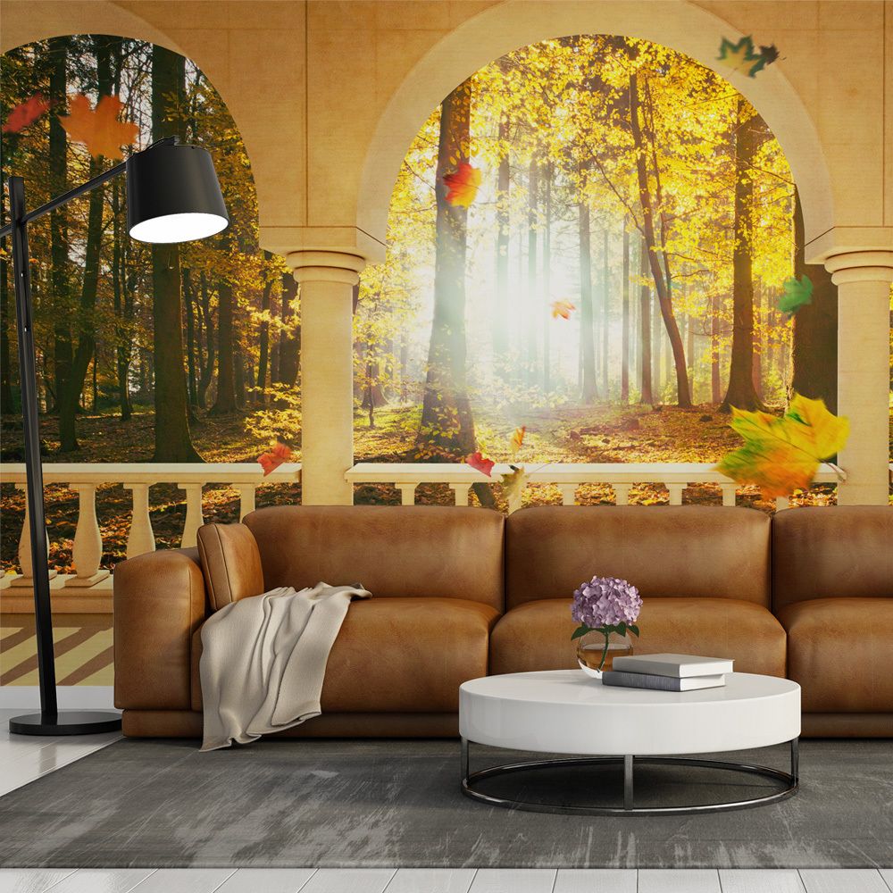 Bimago - Papier peint - Dream about autumnal forest - Décoration, image, art | Paysages | Arbres et Forêt | 450x270 cm | XXl - Grand Format | - Papier peint