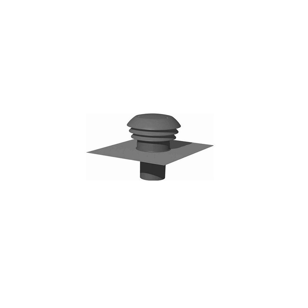 Unelvent - Chapeau de toiture plastique CPR125 - 125 mm - Ardoise Unelvent 876003 - VMC, Ventilation