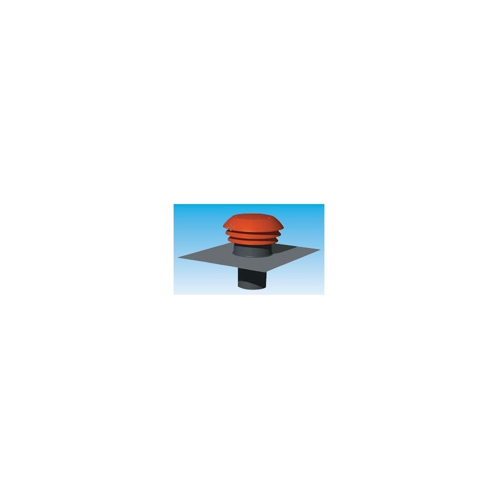 Unelvent - Chapeau de toiture 150 rouge Unelvent - VMC, Ventilation