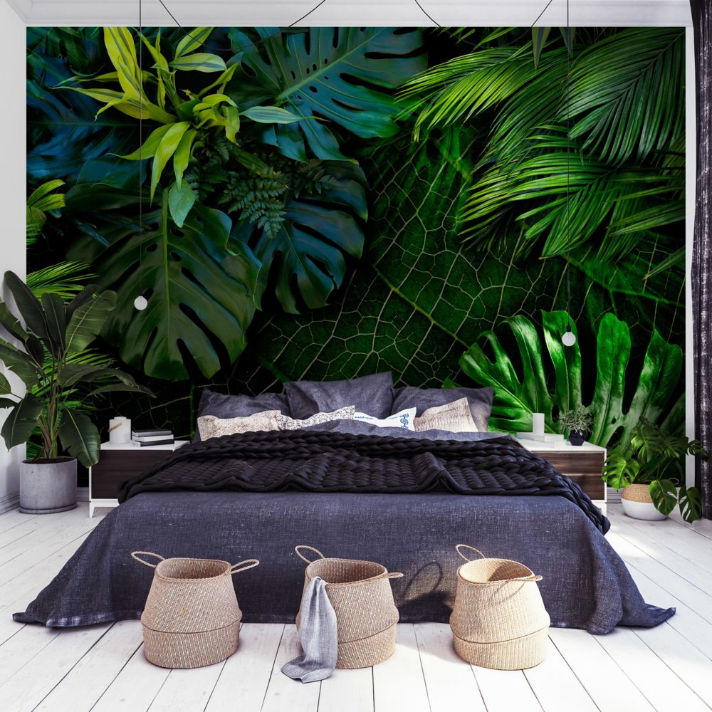 Bimago - Papier peint - Dark Jungle - Décoration, image, art | Paysages | Arbres et Forêt | - Papier peint