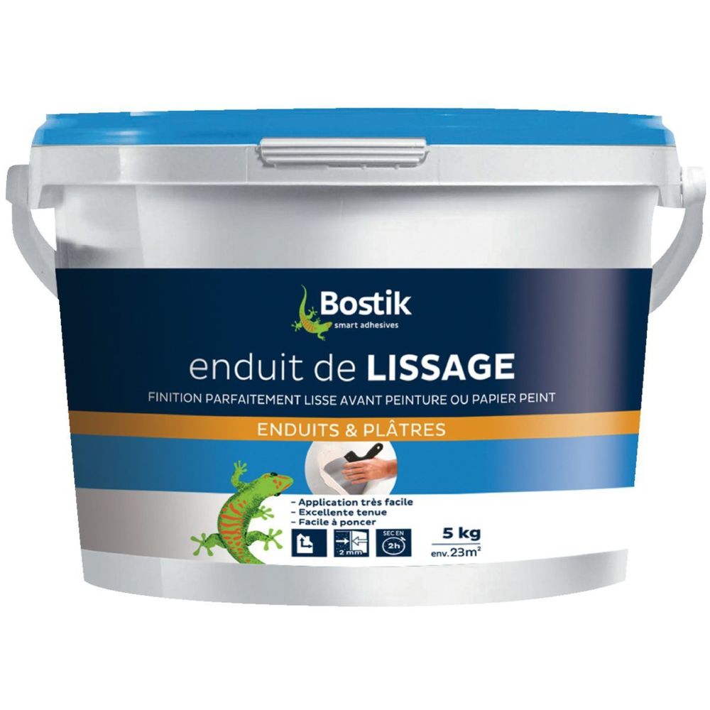 Bostik - Enduit pâte de lissage Bostik Seau 5kg - Produit préparation avant pose