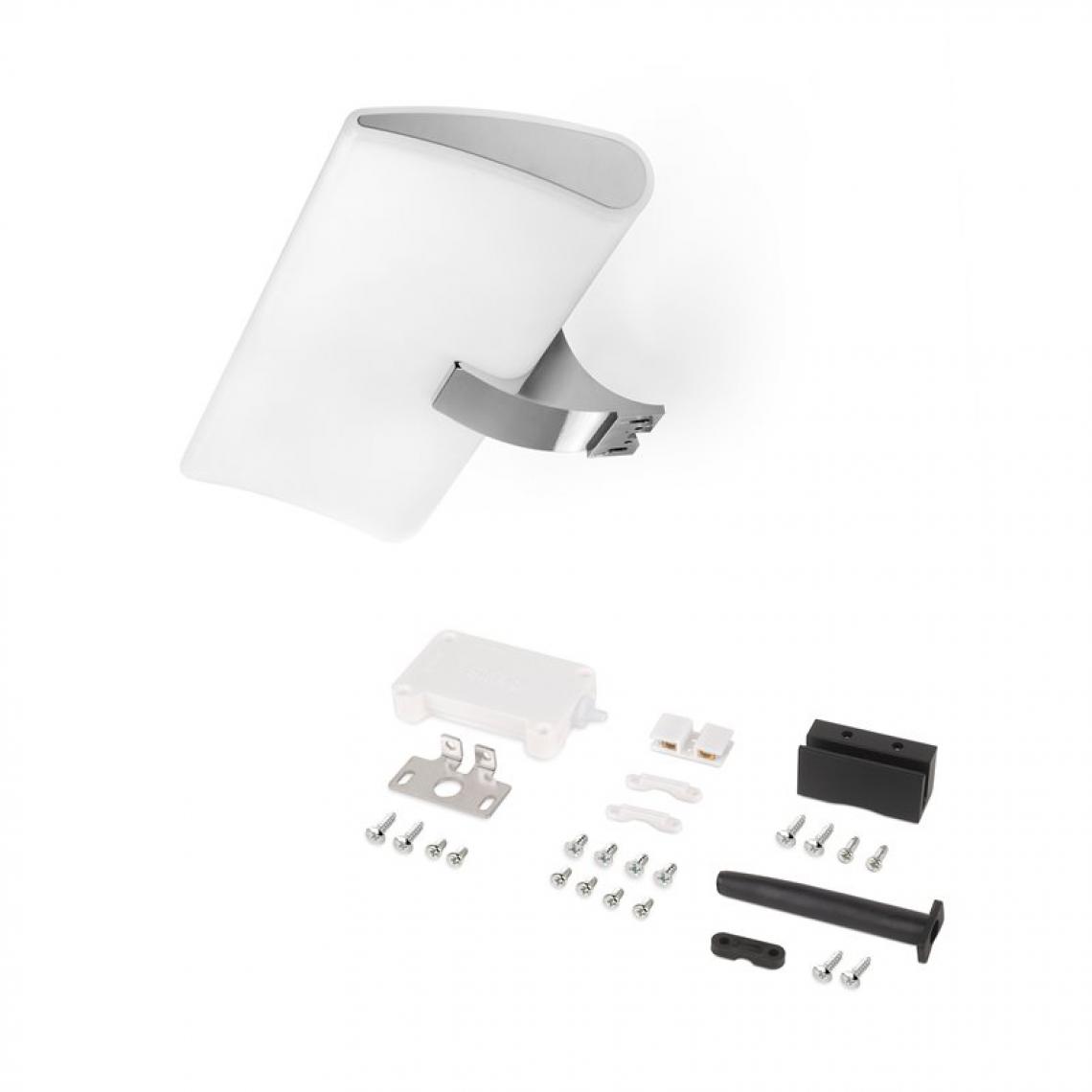 Emuca - Emuca Spot LED pour miroir de salle de bain Aries, IP44, 300 mm, Plastique, Chromé - Cabine de douche