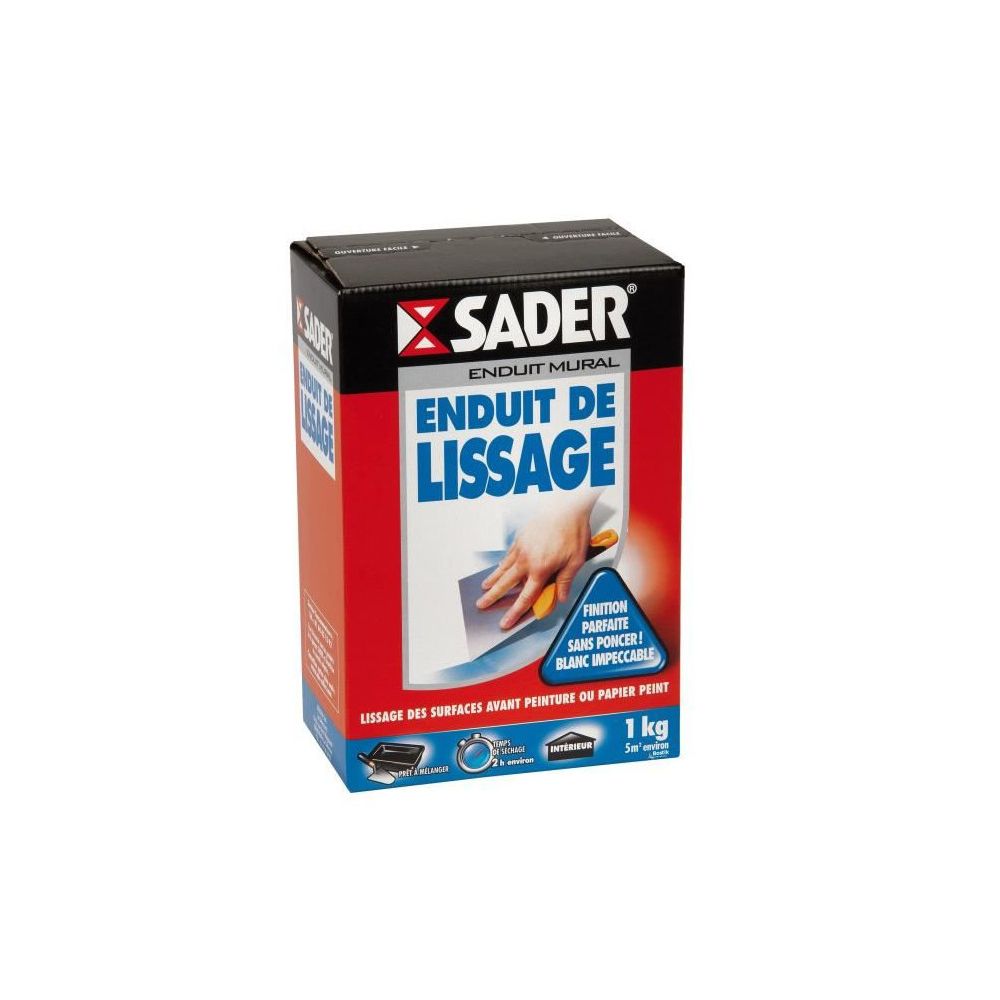 Sader - SADER Boîte Enduit Lissage Poudre - 1kg - Enduit