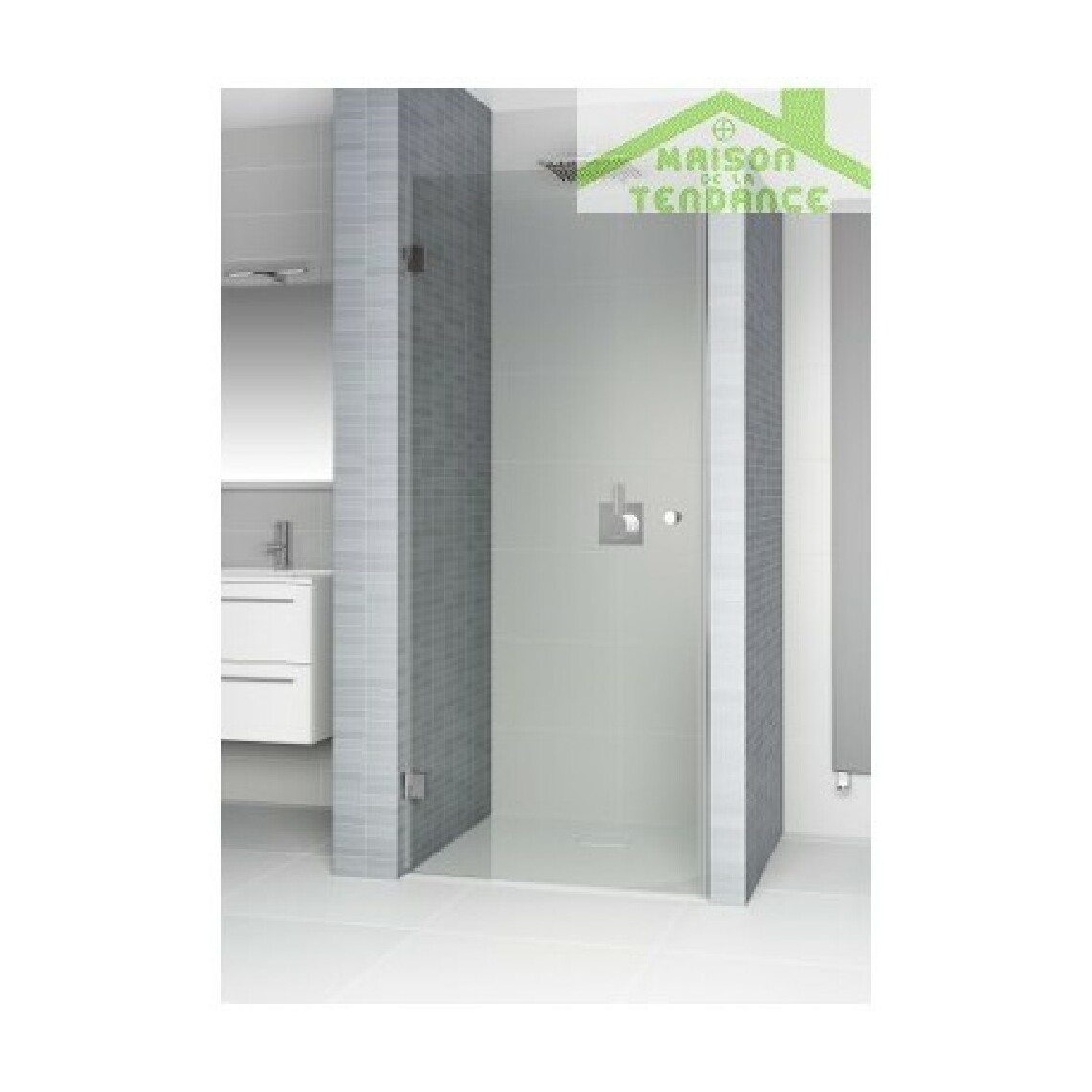 Riho - Porte battante de douche universelle fixe SCANDIC S101 en verre clair - Cabine de douche