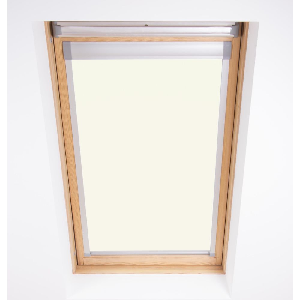 Bloc Blinds - Store opaque pour l'ajustement des fenêtres de toit Velux, CK01, Blanc - Store compatible Velux