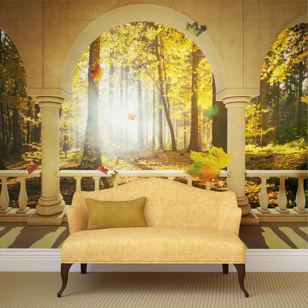 marque generique - 200x154 Papier peint Arbres et Forêt Paysages Esthetique Dream about autumnal forest - Papier peint