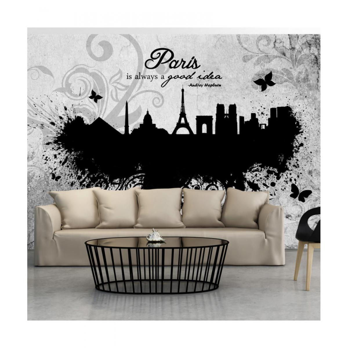 Artgeist - Papier peint - Paris is always a good idea - black and white 300x210 - Papier peint
