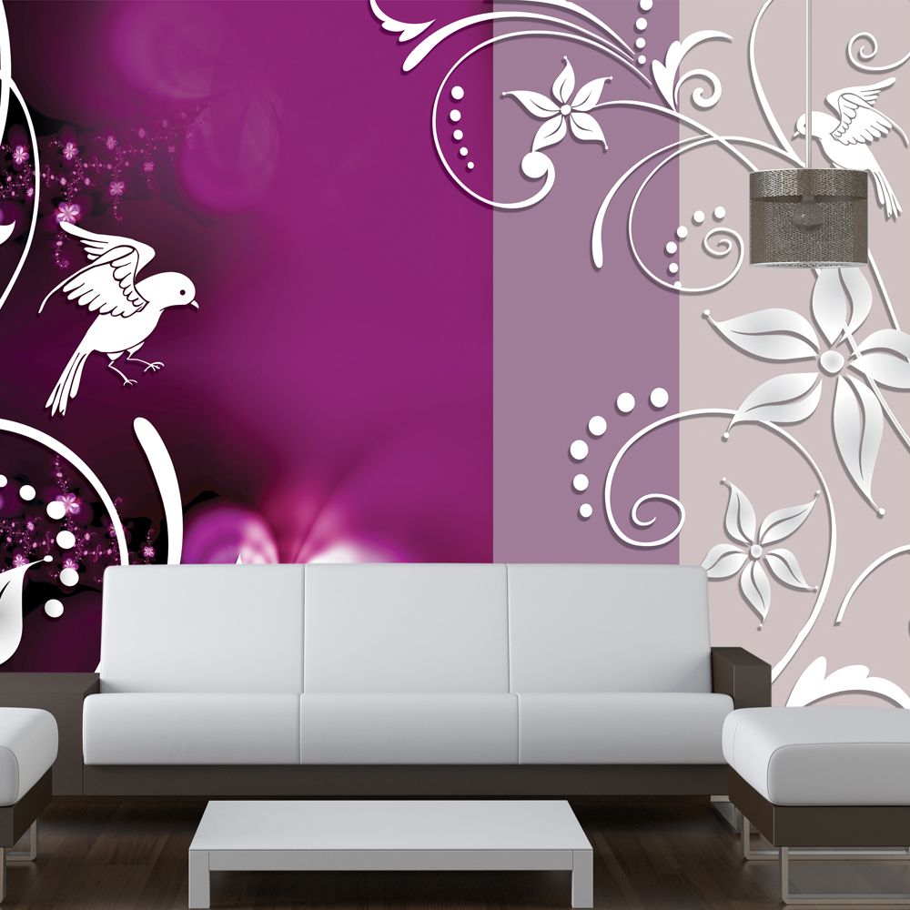 Bimago - Papier peint - Floral fantasy - Décoration, image, art | Fonds et Dessins | Motifs floraux | - Papier peint