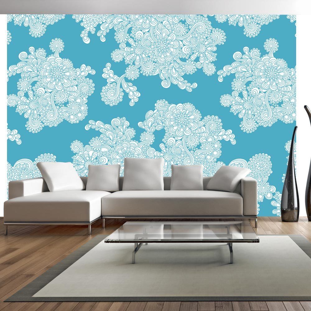 Bimago - Papier peint | Flowery clouds | 300x210 | Vintage et Retro | - Papier peint