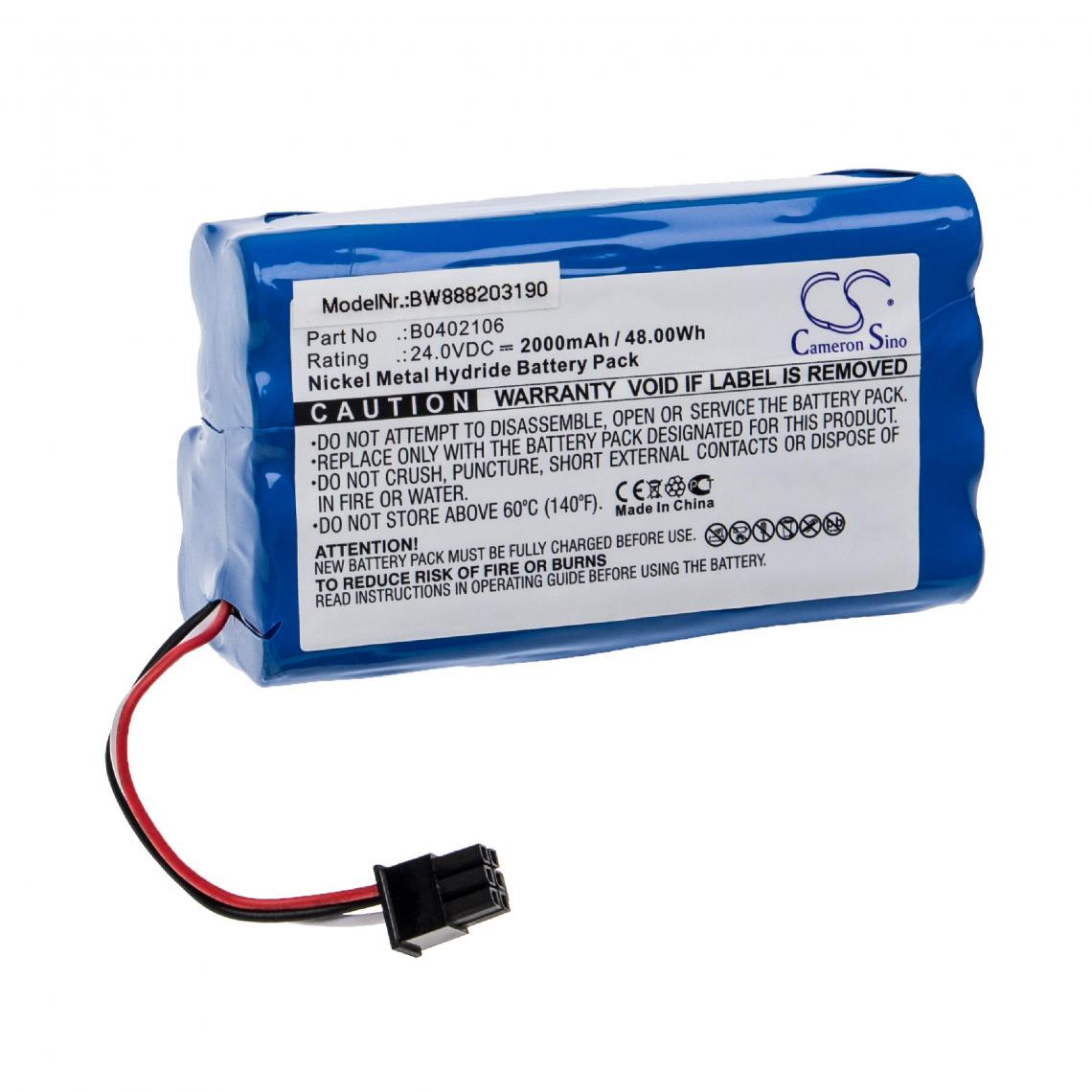Vhbw - vhbw Batterie remplacement pour ResMed B0402106 pour appareil médical (2000mAh, 24V, NiMH) - Piles spécifiques