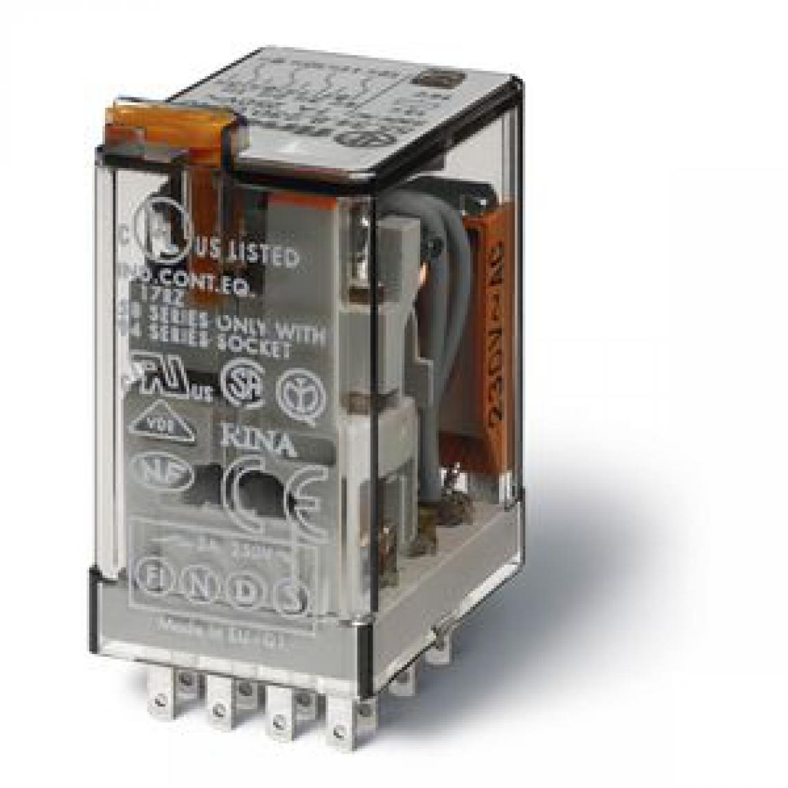 Finder - relais miniature 12 volts dc 4 contacts 7 ampères - Autres équipements modulaires