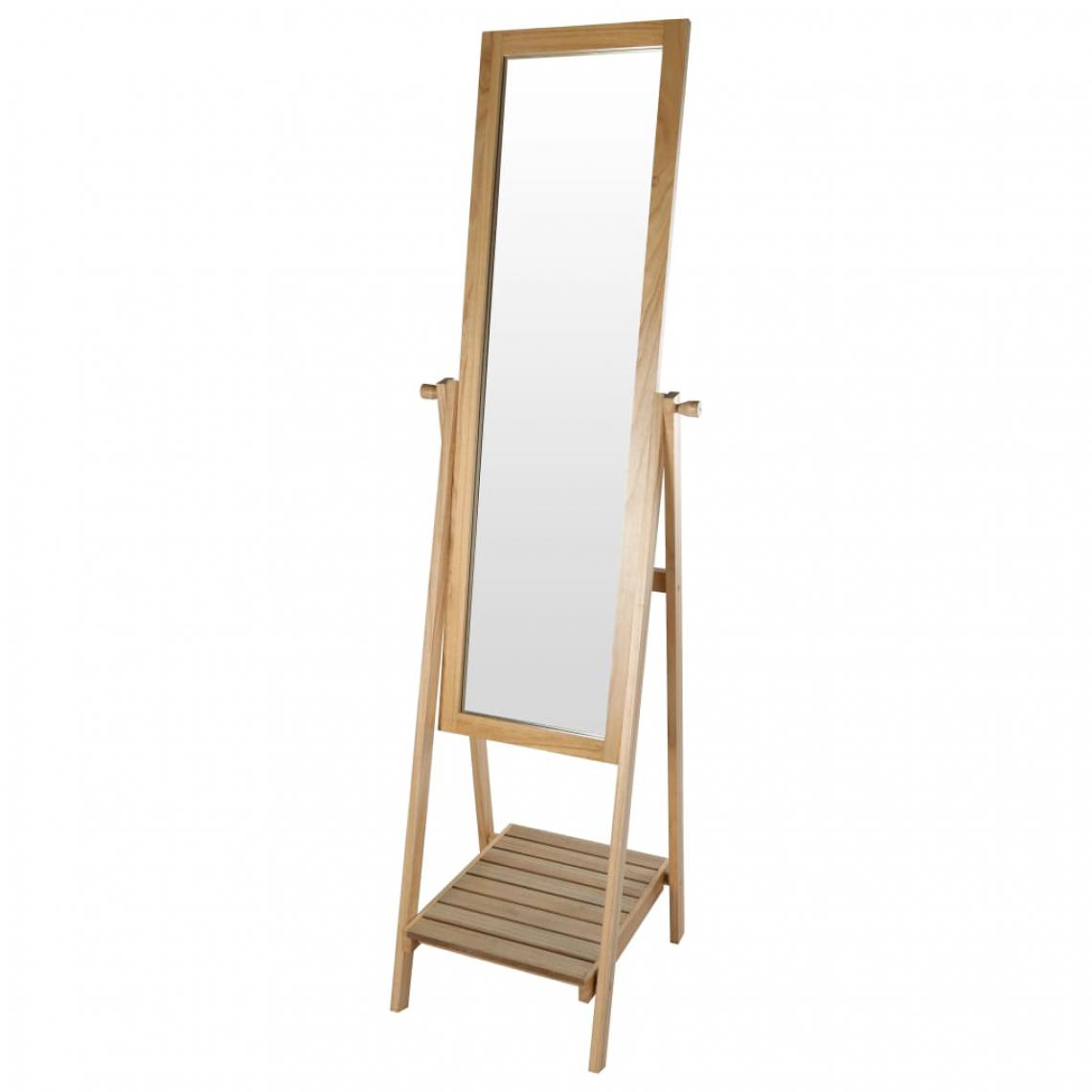 Icaverne - Stylé Décorations collection Mascate "Homeetamp;Styling Miroir sur pied 41,5 x 49 x 174,5 cm MDF" - Miroir de salle de bain
