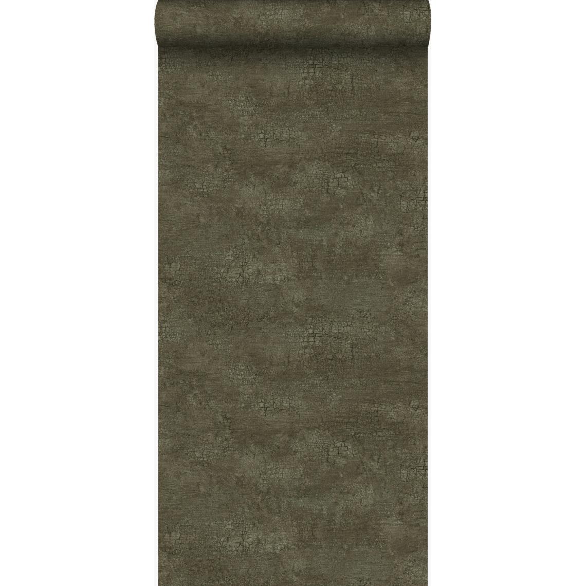 Origin - Origin papier peint imitation pierre vert olive grisé - 347560 - 53 cm x 10.05 m - Papier peint