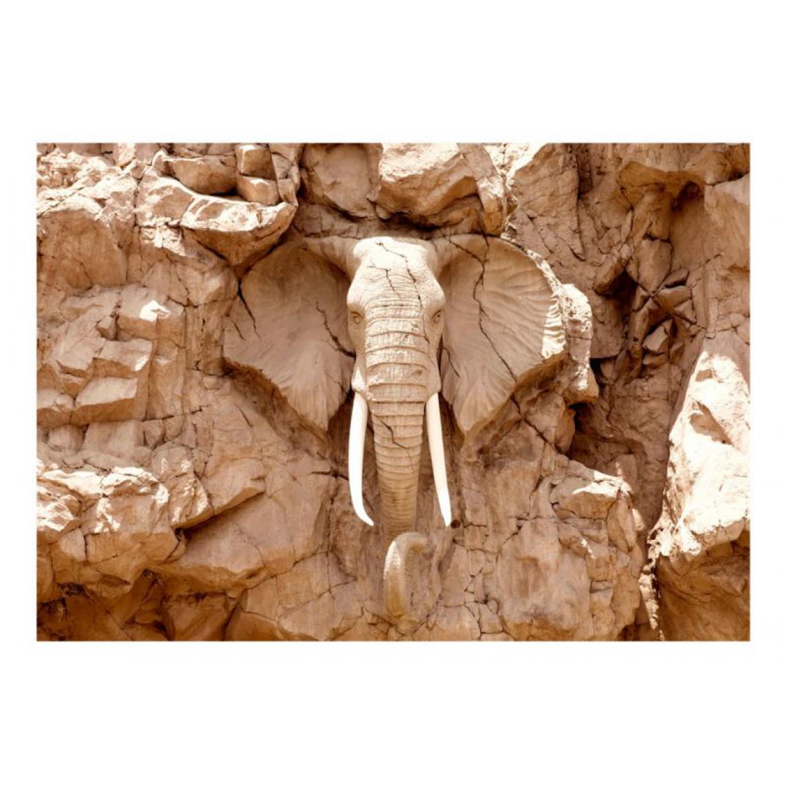 Artgeist - Papier peint - Stone Elephant (South Africa) .Taille : 350x245 - Papier peint