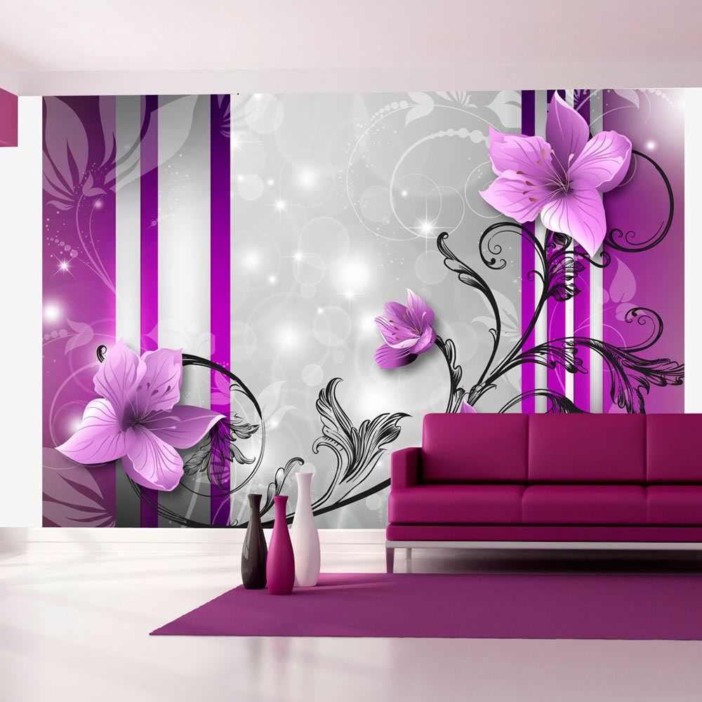marque generique - 100x70 Papier peint Autres fleurs Fleurs Chic Violet buds - Papier peint