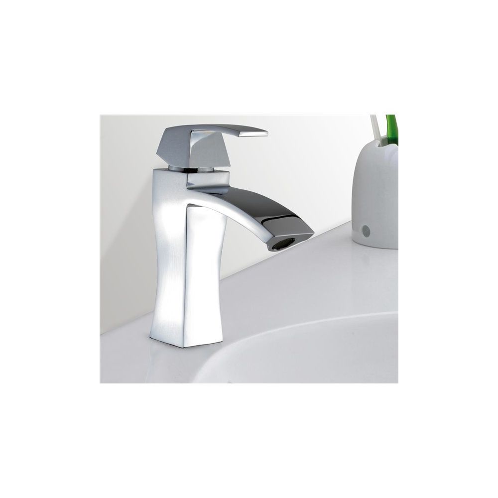 marque generique - Robinet mitigeur vasque lavabo a poser design cubique moderne - Robinet de lavabo