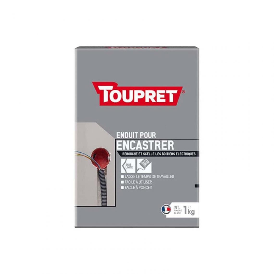 Toupret - Enduit pour encastrer TOUPRET - Poudre - 1Kg - BCENCAS01 - Fibre de verre & papier à peindre