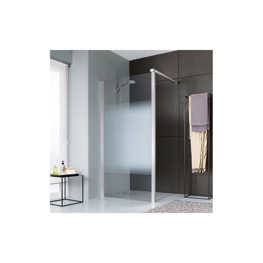 Leda - Leda - Paroi de douche mobile ouverte dépoli dégradé 25 cm Jazz Plus - Cabine de douche