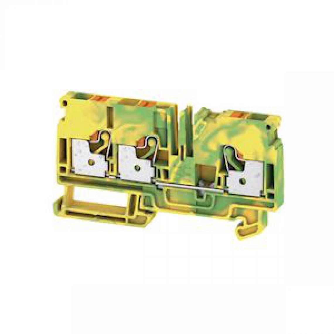 Weidmuller - bloc de jonction de passage - a3c - push in - 6 mm2 - vert / jaune - pe - weidmuller 1991850000 - Autres équipements modulaires