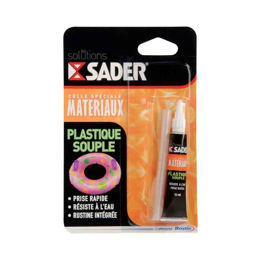 Sader - SADER - Colle pour plastique souple 12 ml - Mastic, silicone, joint
