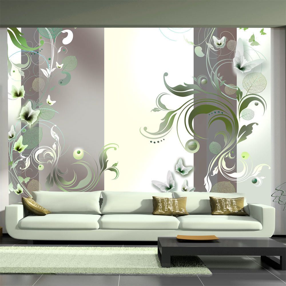 marque generique - 100x70 Papier peint Motifs floraux Fonds et Dessins sublime Green passion - Papier peint