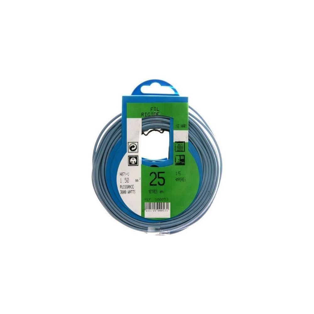 marque generique - PROFIPLAST Couronne de câble 25 m HO7V-U 1,5 mm2 Bleu - Fils et câbles électriques