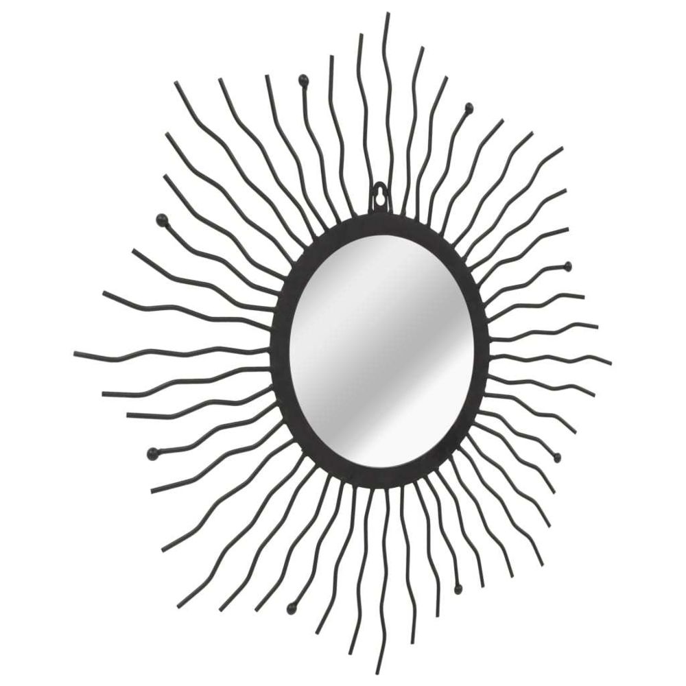 marque generique - Icaverne - Miroirs categorie Miroir mural Éclat de soleil 60 cm Noir - Miroir de salle de bain