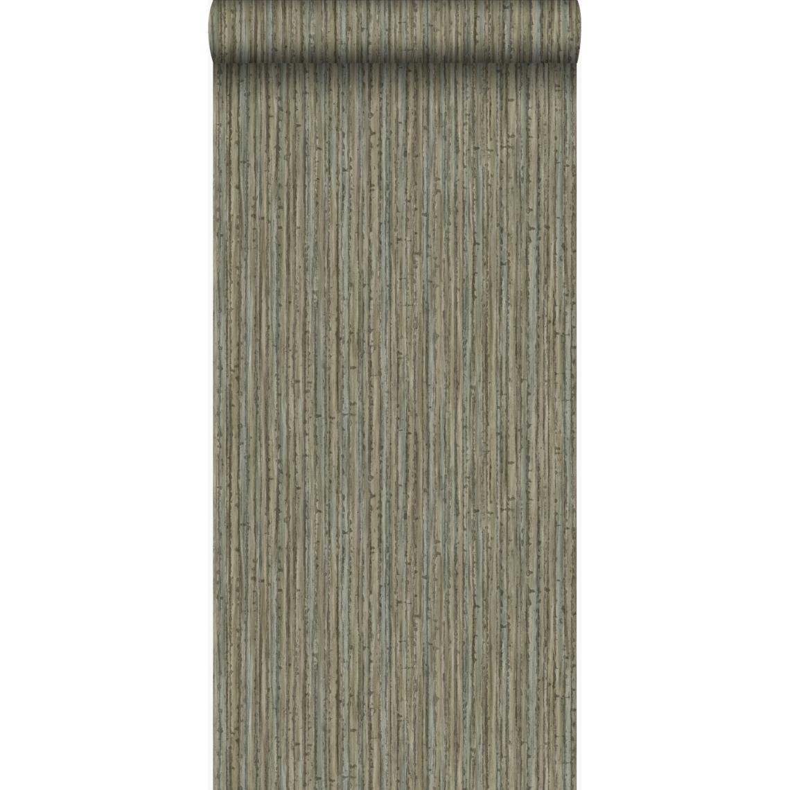 Origin - Origin papier peint bambou taupe foncé - 347405 - 53 cm x 10,05 m - Papier peint