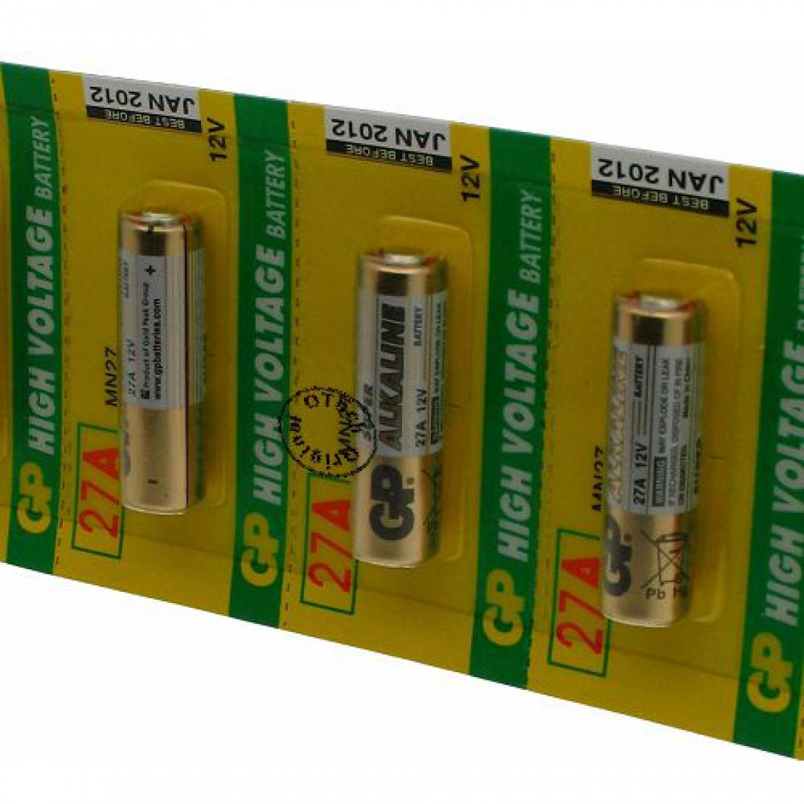 Otech - Pack de 5 piles GP pour GP 27A - Piles rechargeables
