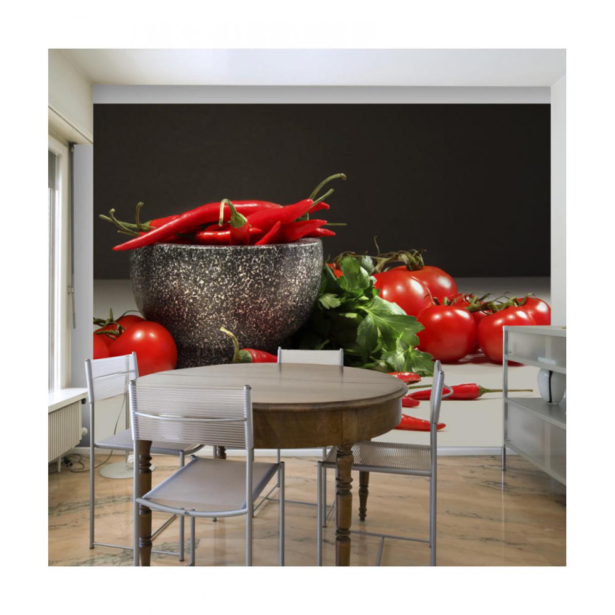 Artgeist - Papier peint - Tomates et piments rouges 350x270 - Papier peint