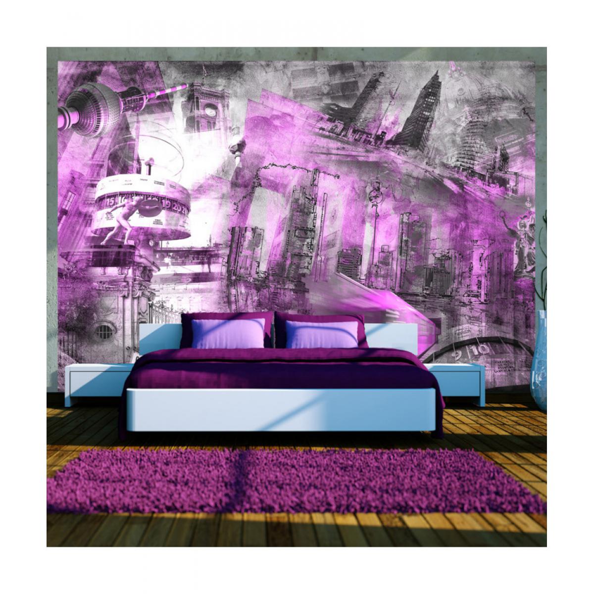 Artgeist - Papier peint - Berlin - collage (violet) 400x280 - Papier peint