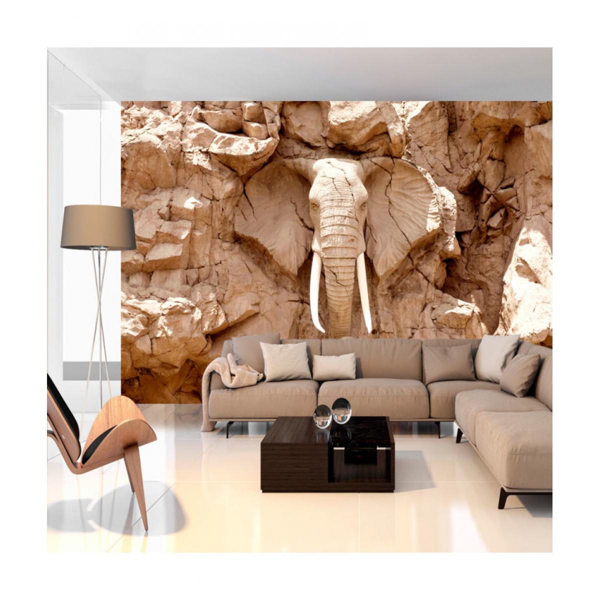 Artgeist - Papier peint - Stone Elephant (South Africa) 150x105 - Papier peint