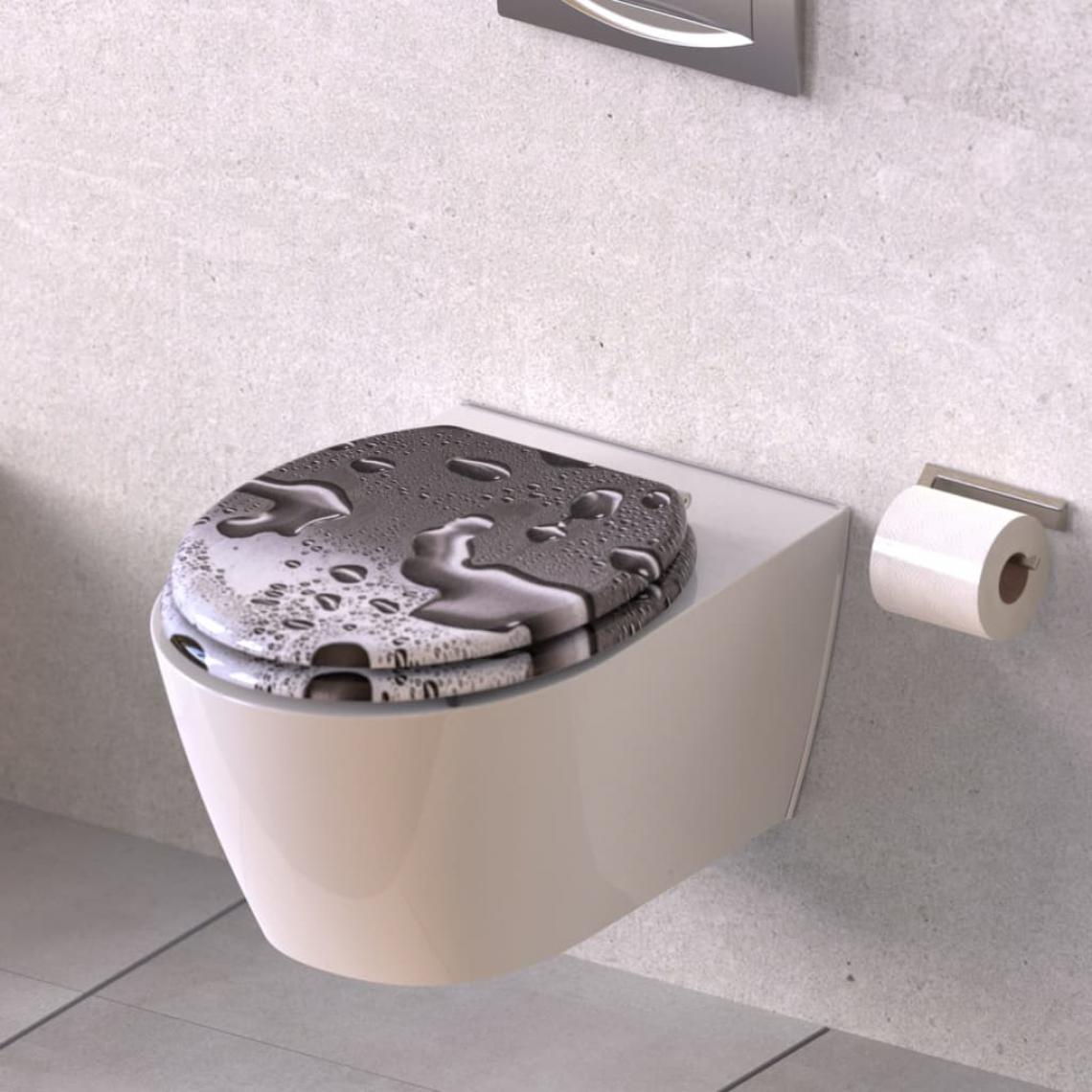 Schutte - SCHÜTTE Siège de toilette avec fermeture en douceur GREY STEEL - Abattant WC