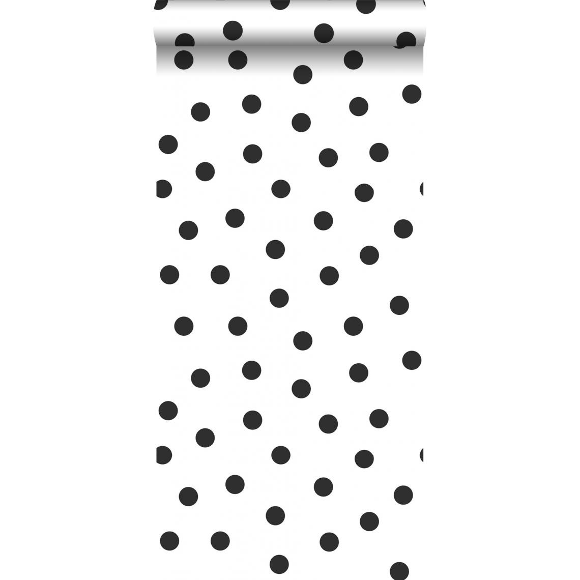Origin - Origin papier peint à motif de petits points noir et blanc - 347675 - 0.53 x 10.05 m - Papier peint