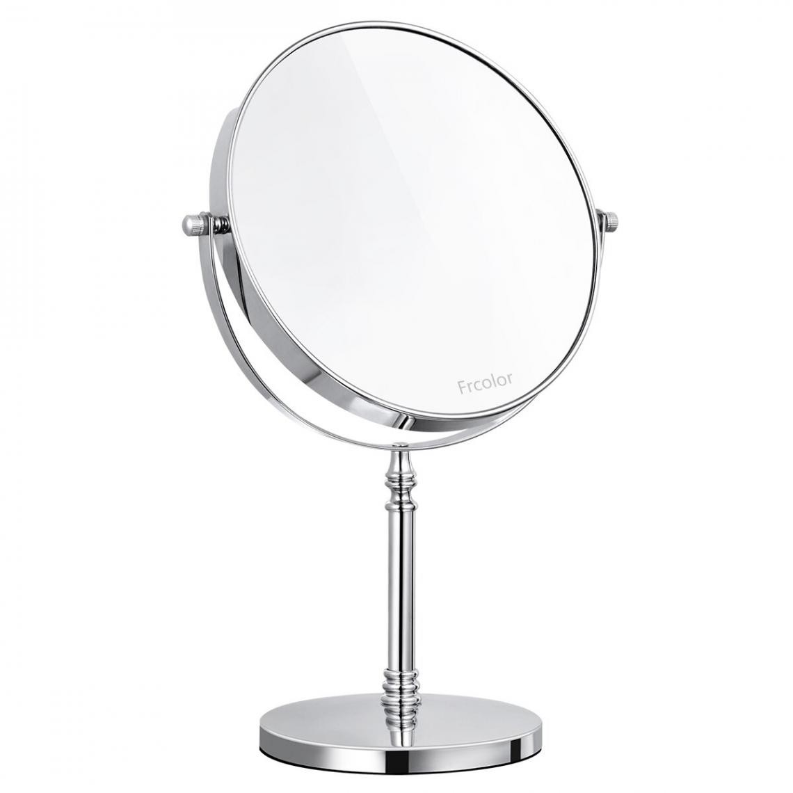 Universal - 8 pouces 10x loupe 360 ° miroir de bureau pivotant maquillage VIP | miroir de bain(Argent) - Miroir de salle de bain