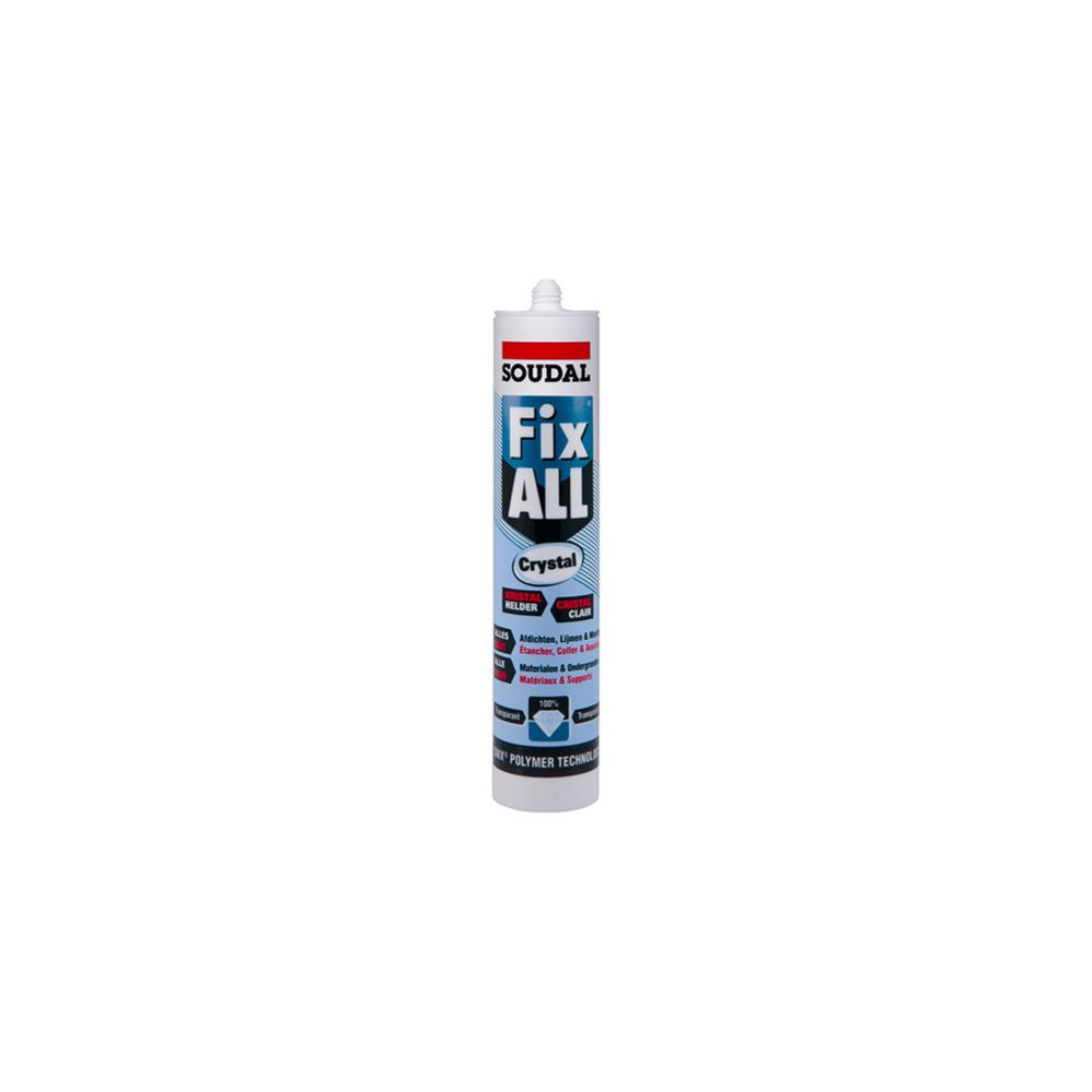 Soudal - Mastic colle Fix All 290 ML crystal Transparent - 110980 - Soudal - Mastic, silicone, joint