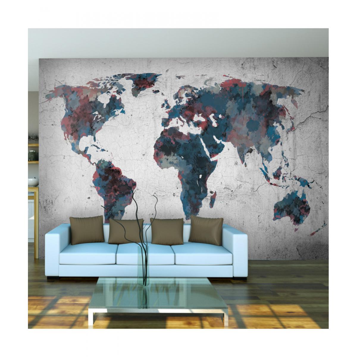 Artgeist - Papier peint - World map on the wall 400x309 - Papier peint