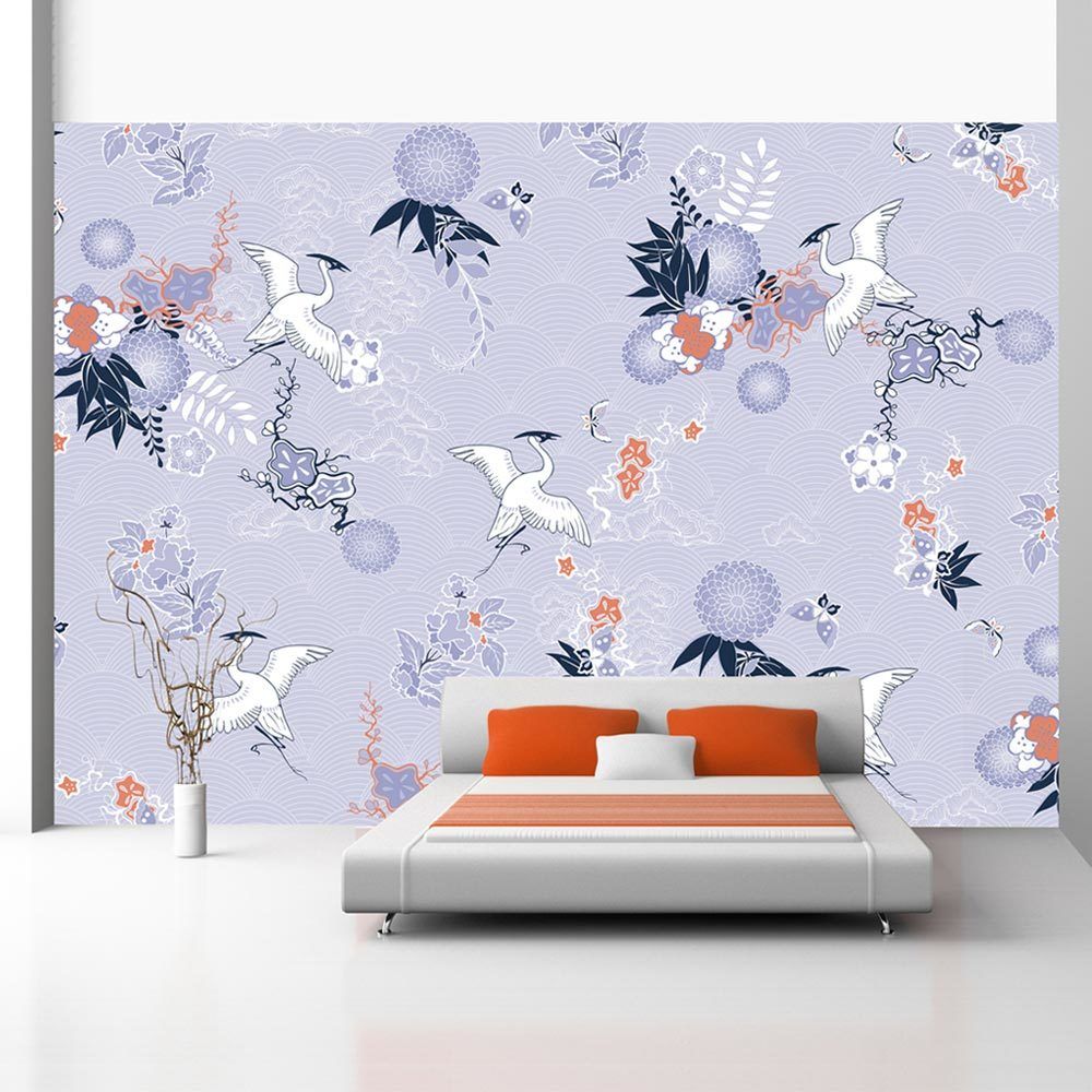 Bimago - Papier peint | Flight of herons | 350x245 | Orient | - Papier peint