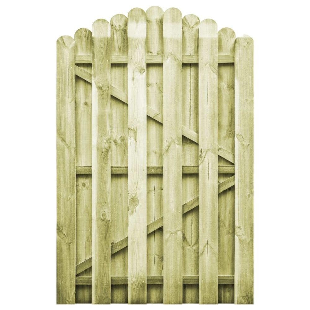 Vidaxl - Portail de jardin Bois pin imprégné 100x150cm Design d'arche - Clôtures et barrières - Portillons | Vert | Vert - Portillon
